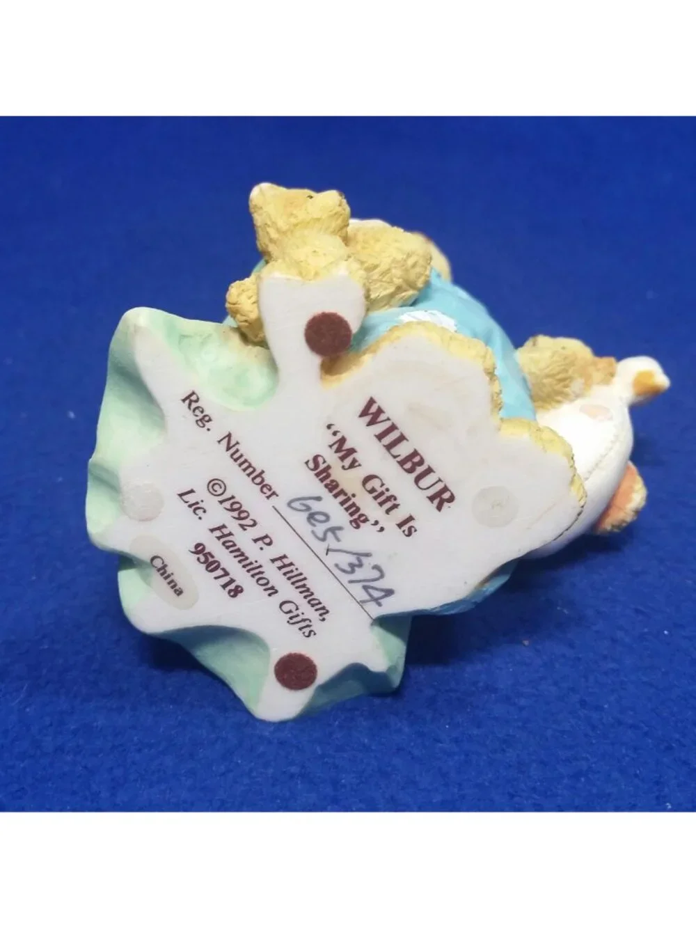Cherished Teddies Wilbur My Gift Is Sharing Figurine 950718 Three Kings Nativity